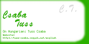 csaba tuss business card